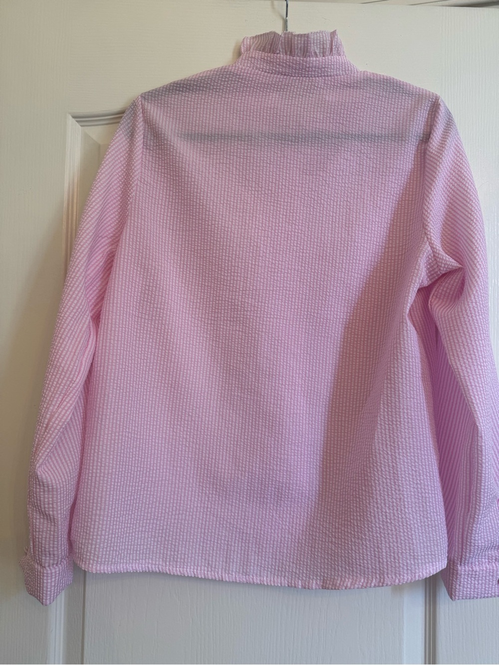 Girls' Pink Ruffle Button-Up Top - Picture 4 of 4